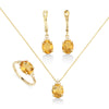 Patrizia Oval Earrings - Citrine