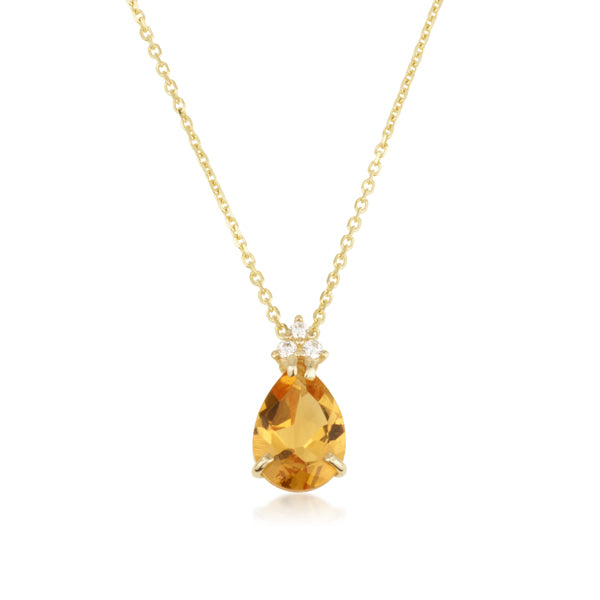 Patrizia Drop Necklace - Citrine