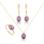 Patrizia Oval Earrings - Amethyst