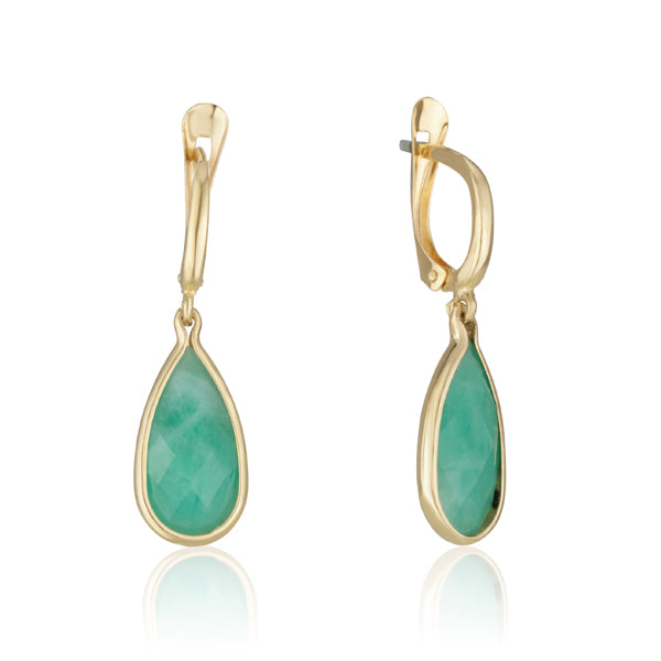 Vero Earrings - Natural Emerald