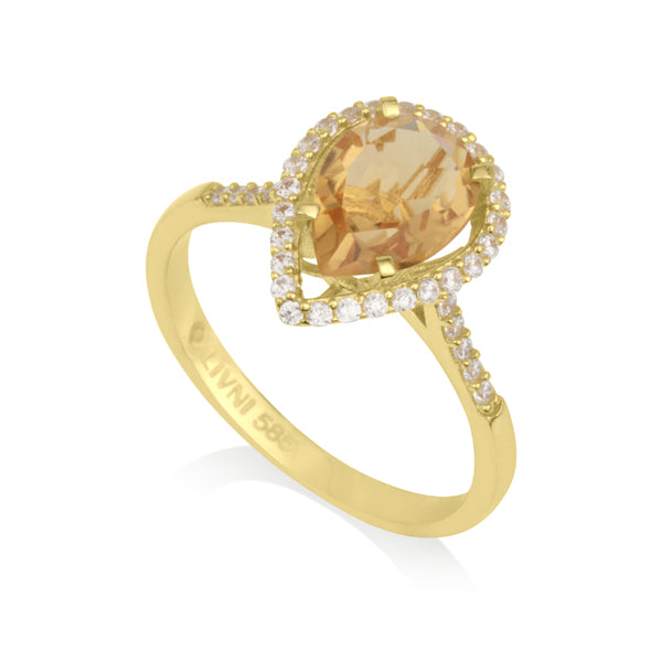 Vitalia - Drop Ring Citrine