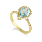 Vitalia - Drop Ring Blue Topaz