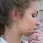 Amadora Long Earrings - Amethyst